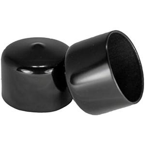 Prescott Plastics 1.5-Inch (38.1mm) Round Rubber Plugs, Flexible Vinyl End Caps for Metal Tubing, Glide Protection for Chair Legs, Durable Covers, Made in USA - 3  Pack