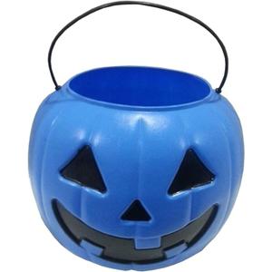 Halloween Pumpkin Jack O' Lantern Candy Bucket (Blue)
