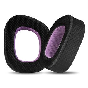 Jomwag Breathable Mesh Replacement Earpads for HS80 RGB - Black/Purple, Comfortable Ear Cushions
