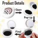 Meanplan 12 Pcs Administrative Professionals Day Gifts Bulk Mini Hair Brushes Folding Mirror Administrative Assistant Appreciation Gifts for Women Secretary Coworker Party Favor