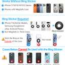 CoolpowNewest Vacuum Magnetic Phone Holder for Car Phone Holder MountMovable Vacuum Suction Magsafe Car Mount Cell Phone Holders for Your Car Accessories for Women Men for iPhone 17 16 15 14 Kits, Black