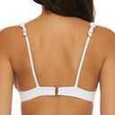 BECCA Women's Standard Modern Edge Underwire Bikini Top, Adjustable, Swimwear Separates (White, M)