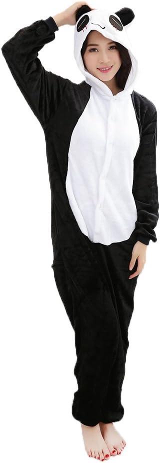 Trs Chic Mailanda Panda Cosplay Pajamas Adult Unisex Onesies Animal Sleepwear Halloween Costume (XX-Large, Black-white)