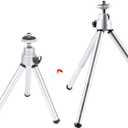 Keenso 3Pcs Universal Foldable Aluminium Alloy Stoving Varnish Mini Antishake Telescopic Tripod Telescoping Tripod Stand Monocular Telescope Camera Tripod