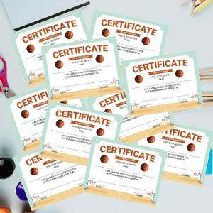 2 x 94 Pcs Student of Award Certificates End of School Year Superlatives Certificates Recognition Certificates of Achievement Graduation Birthday Certificates for Teacher Supplies (Basketball)