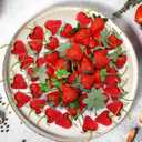 100 Pcs Fake Strawberries Fake Fruit Strawberries Lifelike Plastic Strawberries Fruit Simulation for Home Kitchen Party Decoration Photography Prop Fruit Basket Decoration