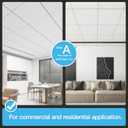 Art3d 12-Pack Stucco Texture Drop Ceiling Tiles 2x2 FT - Fire-Rated, Waterproof, Reusable - Premium PVC 24x24 Inch Ceiling Panels for Living Room Kitchen Bathroom Basement Office, White, 24*24 12pcs