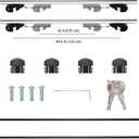 Amazon Basics Cross Rail Roof Rack, 56 inches, Fits up to 49.6" Spans between Raised Side Rails with Gap, 2-Pack, Black/Silver