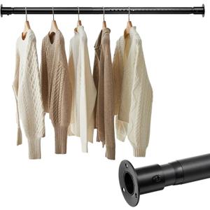 Closet rods for hanging clothes, 17 to 96 Inch Adjustable Closet Rod Heavy Duty Closet Hanging Rod Metal Closet Garment Organizer Rack,Shower Curtain Rods for Closet Wardrobes