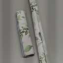 MANONIRIA Green Leaf Peel and Stick Wallpaper Boho 17.32" X 118.11" Modern Sage Green Contact Paper Botanical Wallpaper Decor Self Adhesive Removable Wall Paper for Cabinets Bedroom Kitchen Vinyl Roll