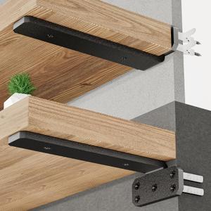 SKYSEN 12 Pack 10" Floating Shelf Bracket, Shelves Brackets, Wood Shelving Brackets Hardware - Heavy Duty - 4/6/8/10/12 inch - Real Hidden Bracket Designtzj10-12