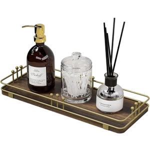 Bathroom Vanity Tray for Toiletries Makeup Perfume Candle Toilet Tank, Kitchen Tray for Soap Dispenser Spice Salt 4.4x11 In