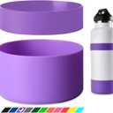 Greant Double Protective Water Bottle Boot Compatible with Hydro Flask, Silicone Flex Boot Compatible with Hydroflask Boot, Universal Anti-Slip Bottle Sleeve, Purple