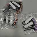 Leadigol 5PCS Crystal Flower Hair Comb,Rhinestone Black Plastic Hair Side Comb Flower Hair Comb Hair Clip for Women