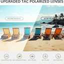 2 x Polarized Sunglasses for Men, Square Overized Fashion Sun Glasses Big Flat Rimless Glasses Shades UV Protection