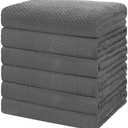 HOMEXCEL Pack of 6 Bath Towel Set, (24 x 48 Inches) Microfiber Ultra Soft Highly Absorbent Bath Towels, Lightweight and Quick Drying Towels for Hotel, Bathroom, Spa and Beauty Parlor, Grey