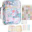 Oterri Bible Cover Case For Women, Large Bible Cover With Bible Study Supplies Accessories, Quilted Soft Bible Tote Bags Church, Classroom, Campus, Neighborhood Association (Flower Quilt, Large)