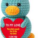 2 x Belatelove Anniversary Crochet Gifts for Women Men Cute Handmade Platypus to My Love Gifts for Girlfriend Boyfriend Romantic I Love You Gift for Husband Wife Couple First Christmas Decorations