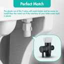 BARROCK Handheld Bidet Sprayer for Toilet, Stainless Steel Metal Made Baby Cloth Diaper Spraying Kit, Bathroom Toilet Bidet Attachment Set for Bathing Pets and Feminine Hygiene, Matte Black