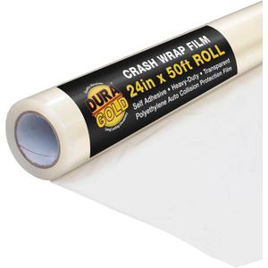 Dura-Gold Crash Wrap Film, 36-inch x 100' Roll - Strong Clear Auto Collision Wrap, Weather, Rain, Dust Protection for Damaged Vehicles, Broken Car Windows Windshields - Attaches Securely, Easy Removal