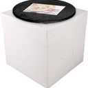 Cakebon Cake Boxes with Boards - 10 Inch Round Cake Drum Black - Box With Window for Birthdays, Weddings and Parties (1pc Each, 2pcs Total)