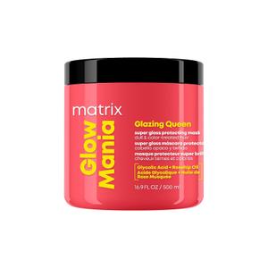 Matrix Glow Mania Super Gloss Protecting Mask-Protects Glow&Shine,With Glycolic Acid&Rosehip Oil,For Dull&Color-Treated Hair