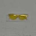 Livhò Retro Vintage Narrow Cat Eye Sunglasses for Women Clout Goggles Plastic Frame (Clear Yellow)