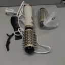 Hair Dryer Brush, 3-in-1 Rotating Round Hot Air Spin Brush (White Gold)