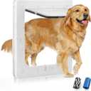 PetSafe Plastic Dog Door - 16.7" x 11.7" Inner Frame for Large Dogs, 2-Way Locks, Durable Frame, White