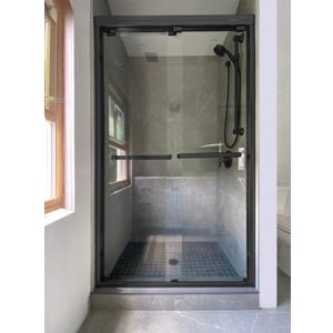 48" x72"ASD Series Bypass Shower Door with Klearteck Treatment (5/16" Thickness) Low Ceiling 72" (Matte Black)
