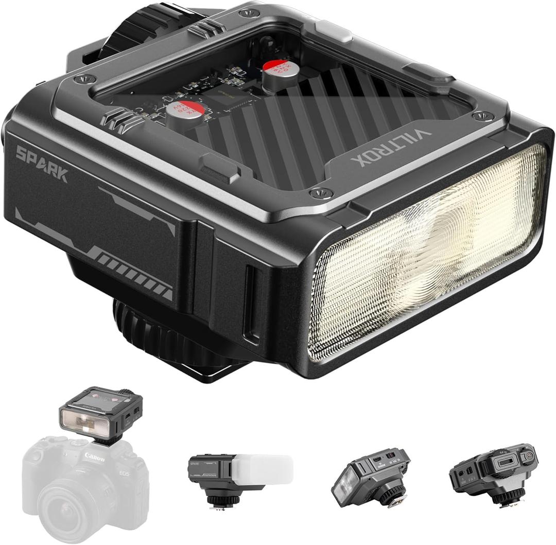 VILTROX Spark Z3 TTL On-Camera Flash for Sony, GN16 Mini Camera Flash Speedlite with 26W Output, 7-Step Manual Flash Control, 1s Fast Recycle, 650 Full-Power Flashes, Softbox Included (Gray)