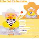 Rubber Duck Car Ornaments Cowboy Duck Car Dashboard Decoration Accessories with Mini Cowboy Hat Scarf Swim Ring and Sunglasses for Decor Home(AG23)