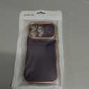 Hython for iPhone 16 Pro Case Wave Wavy Phone Cases with Love Heart, Luxury Plating Edge Cute Curly Shape Cover for Women Girls, Thin Slim Soft TPU Rubber Shockproof Protective Cover, Dark Purple