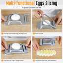 Egg Slicer for Hard Boiled Eggs, Stainless Steel Wire, Multipurpose Heavy Duty Aluminium Egg Cutter Dishwasher Safe for Egg, Salads & Sandwiches, Strawberries, Mushrooms & Soft Cheese, Fruit, Sliver