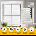 LazBlinds Cordless 1" Vinyl Mini Blinds for Indoor Windows - Light Filtering Horizontal Window Blinds & Shades, 24" W x 48" H, White