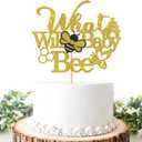 What will Baby Bee Cake Topper, Boy or Girl, Bee Themed Baby Shower Gender Reveal Party Decorations Supplies