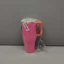 HydroJug Traveler - 40 oz Water Bottle with Handle & Flip Straw - Fits in Cup Holder, Leak Resistant Tumbler-Reusable Insulated Stainless Steel & Rubber Base - Gifts for Women & Men, Orchid