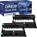 DR-830 DR830 Drum Unit Black 2 Pack Compatible Replacement for Brother DR830 DR 830 DR-830 for HL-L2400D L2405W L2460DW L2460DWXL L2865DW L2480DW DCP-L2640DW MFC-L2807DW L2820DW L2820DWXL Printer Ink