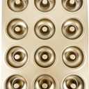 12 Cavity Donut Baking Pans Nonstick Donut Pan Carbon Steel Ring Donut Baking Tins Doughnut Pans Donut Molds Baking Pan (Round Donut Pattern)