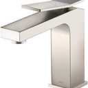 Gerber Avian Single Handle Bathroom Faucet with Metal Touch Down Drain, Brushed Nickel