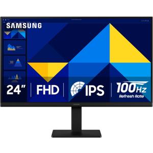 Samsung 24" (S30GD) Essential Monitor with IPS Panel and Tilt Only Stand, 100Hz Refresh Rate, Ergonomic Design, Advanced Eye Care, Game Mode, LS24D304GANXZA