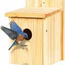 Wooden Bird Houses for Outside Birdhouses Nest Bluebird House for Cardinals Finch Wren Swallow for Garden Viewing 1B (6inch6inch9inch)