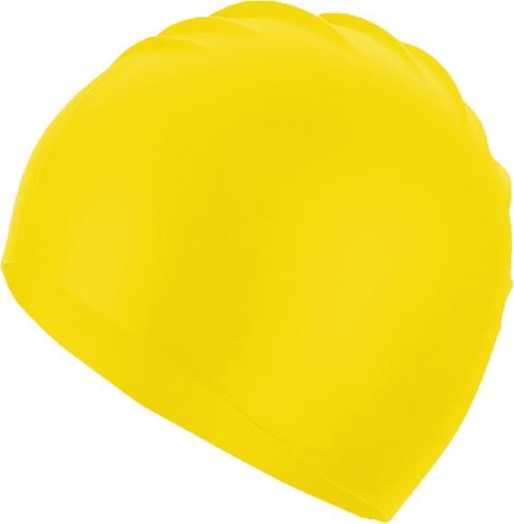 Silicone Swim Cap - Waterproof Non-Slip High Elasticity - Keeps Hair Dry Perfect for Men and Women Large Swimming Cap (Green)