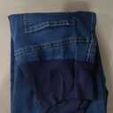 POSHGLAM Women's Maternity Jeans Over Belly Comfy Stretch 28'' Boyfriend Jeans Loose Pregnancy Pants,M, B02 Dark Blue 26''