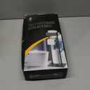 Toilet Paper Holder Free Standing - Toilet Paper Stand with Shelf - Storage for 4 Rolls- Bathroom Organizers, No Drill, for Large Toilet Rolls, 29.7 inch*12.6 inch (Matte Black)