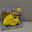 Bluey Dump Truck Toy Playset, Sturdy Working Toy Dump Truck with 2 Articulated Figures and 3 Huge Boulders, Construction Toys for Kids of Ages 3+