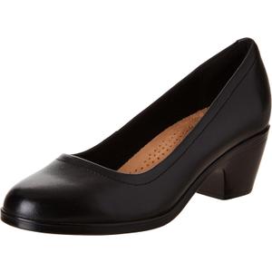 Clarks Black's Emily 2 Ruby Pump, Black Leather, 11 Wide US