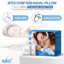 2PCs Replacement CPAP Fabric Nasal Pillow Mask Cushion (S) for Airfit N30I & Airtouch N30I, Improved QuietAir N30i - Effective Moisture-Wicking & Redness-Reducing, ItAll Supplies Accessories