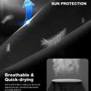 Men's Sun Protection Long Sleeve Shirts UPF 50+ Rash Guard for Men SPF UV Fishing Hiking Running Workout Athletic Shirt (Black)