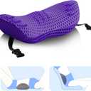 Lumbar Support Pillow,a backrest Pillow Used to Relieve Lower Back Pain,ergonomically Designed with Straps That can be Easily Secured to Office Chairs,Cars,beds,and Other Items.Purple